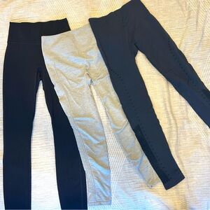 Kids' Black and Gray Leggings Set